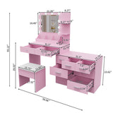 Macaron powder, particleboard with textured melamine finish, 9 drawers, 2 shelves, desktop storage, 40112217