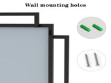 24*36 Ines Modern Vanity Mirror with Multi-functional Shelf, Large bathroom Mirror, Black Frame W708P421807
