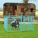 ZNTS Dog Playpen Indoor 32 inch 8 Panels Metal Dog Pen Pet Dog Fence Outdoor Exercise Pen with Doors, W368P234003