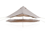 4 Season Bell Tent 16.4FT, Beige Waterproof Glamping Yurt Tent with Stove Jack, Fits 10 People W3636P456648
