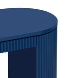 U_STYLE Curved Design Console Table with Unique Vertical Stripe Design ,Suitable for Living N711P205935V