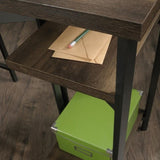 L-Shaped Desk with Rustic Style, Brown finish B356P367890
