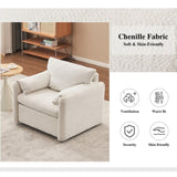 001 Swivel-Modern Swivel Accent Chair Single Seater - 360&deg Rotating Lounge Chair with Chenille W2636P231538