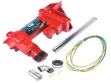 Red High Flow Fuel Transfer Pump 12V 25GPM with Auto Nozzle Heavy Duty Cast Iron 86990496