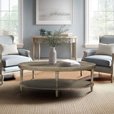 Oval Coffee Table with Shelf B035P256574