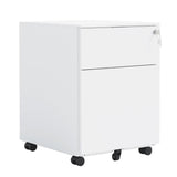 2 Drawer Mobile File Cabinet with Lock Steel File Cabinet for Legal/Letter/A4/F4 Size, Fully 73782513