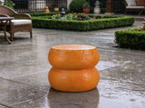 10.60" Sculptures Garden Statues, Orange Fruit Stool Garden Statue, Magnesium Oxide Stone Composite W6572P574572