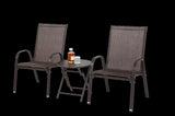 ZNTS 3 Piece Patio set, Outdoor Camping Chairs with Breathable Textilene Fabric, folding with steel W640P270192