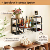 Wall-mounted Wine Rack with Glass Holder 48173220
