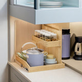 Under Sink Organizers and Storage 22" W x 21" D, 2 Tier Pull Out Cabinet Organizer with Hard Close, T3210P277248