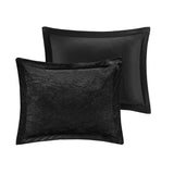 Full/Queen Velvet Duvet Cover Set with Throw Pillow B03596068