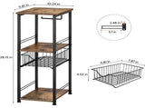 Freestanding Bathroom Shelf with Drawer Toilet Paper Storage Stand Organizer, Black 37253017
