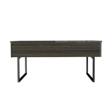 Lift Top Coffee Table, One Drawer, Two Legs, Carbon Espresso / Onyx B097133192