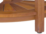 Bamboo Shower Stool with Storage Shelf,Natural 74771942