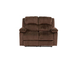 Motion Loveseat 1pc Living Room Furniture Chocolate Padded Suede Plush Cushion Couch Metal Reclining B011P205571