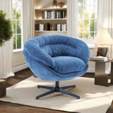 ZNTS Modern Chenille Office Chair, 360&deg; Swivel Accent Chair with Removable Cushion, Round Office Chair, N817P207777N