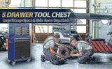 Tool Chest,5-Drawer Rolling Tool StorageCabinet with Enhanced Packaging, DetachableTop Tool Box, W2277P245144