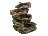 18.9x16.1x30.3" Decorative 5 Tier Wood Rock Inspired Water Fountain with Lights and Pump, Brown W2078P178881