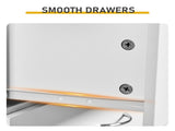 5-Drawer Particleboard Chest with Melamine Finish Drawer Dresser 26*13*39in White 08147330