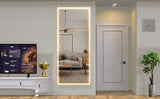Extra Large LED Bathroom Mirror with 3 Color Aluminum Framed Wall Mirror Full Body Mirror with W708131919