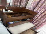(60cm) 3 in 1 Vanity Desk with Plip Top Mirror, Small Make Up Vanity Set with Visible Glass Desktop, W2641P224785