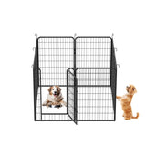 ZNTS 8 Panels Heavy Duty Metal Playpen with door,39.37"H Dog Fence Pet Exercise Pen for Outdoor, Indoor 94098945