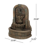 29" High BAGWELL FOUNTAIN Outdoor Weather Resistant Floor Fountain,Stone Gray 71773.00SGRY