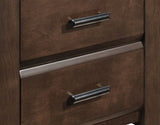 Espresso Finish Two Drawers Nightstand 1pc Contemporary Bold Framing Wooden Bedroom Furniture B011P257334