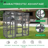 ZNTS Catio Outdoor Cat Enclosure Cat House Wooden Cat Cage Large Feral Cat Shelter for Mulitiple Cats W1850P188227