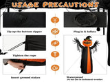 10ft Inflatable Halloween Decor with Rotatable Head Pumpkin Ghost in Cape, 6 Built-in LED Lights, 29244331