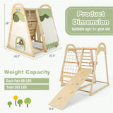 ZNTS 6-in-1 Wooden Kids Jungle Gym Playset 51873158