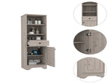 Light Grey 1-Drawer 3-Shelf Linen Cabinet B06280550
