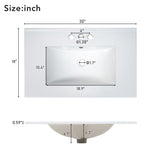 ZNTS 30-inch bathroom vanity with ceramic basin, soft close door and adjustable shelves N729P173380B