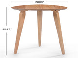 Faux Wood and Rubberwood End Table, Natural 07091647