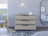 Cannon 3-Drawer Rectangle Dresser Light Grey B06280505