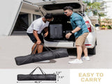 6.5X6.5FT Two Doors & Two Windows Practical Waterproof Right-Angle Folding Tent Khaki Color 15685159