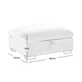Corduroy Fabric Ottomans Footrest to Combine with 2 Seater Sofa, 3 Seater Sofa and 4 Seater Sofa, W714P213537
