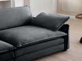 Ottoman Footstool in Corduroy Fabric, Can be Used with 2 Seater Sofas, 3 Seater Sofas and 4 Seater W714P185486