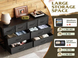 8 Drawers Fabric Cabinet Metal Frame Wide Wood Top Storage Tower TV Stand Clothes Organizer for 02412685