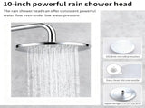 Shower System Shower Faucet Combo Set Wall Mounted with 10" Rainfall Shower Head and handheld shower T3177P412845