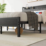 Full Size Bed Frame, Storage Headboard with Charging Station, Solid and Stable, Noise Free, No Box 14849351