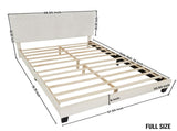 Findlay Plush 3D Upholstered Platform Bed in White Dove T2574P241780