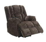 Brown Power Lift Recliner with Heating and Massage B062P215449