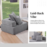 Loveseat Frame for Oversized Modular U Shaped Sectional Sofa,Luxury Boucle Floor N723P167175