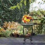 Mosaic Round Terrace Bistro Table Green Flowers Mosaic 27524992