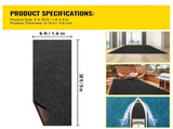 Marine Carpet, 6 x 30 ft Boat Flooring, Charcoal Black Marine-Grade Carpet, Indoor/Outdoor Carpet 55391788