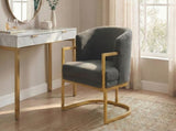 Modern Accent Chair Cozy Armchair Upholstered Reading Chair with Gold Metal Frame Living Room, N763P360688E