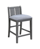 Graham Set of 2 Gray Finish Upholstered Seat 20" Counter Height Chair B061P160000