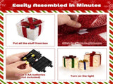 Christmas LED Gift Decor - 3 Stackable Boxes, Sturdy Waterproof Design, Fireplace/Tree/Porch Display 70434857