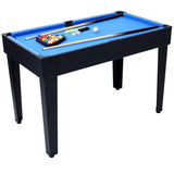 ZNTS 5-in-1 Multi-Game Table - Billiards, Push Hockey, Foosball, Ping Pong, and Basketball black/blue W465P164154